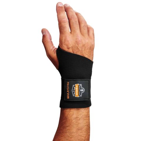 16612-670-ambidextrous-single-strap-wrist-support-black-front