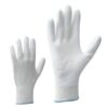 Nylon gloves PU-coated palm 123 white
