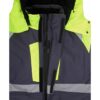 Winter jacket with reflective strips CANVAS dark blue/high visibility yellow